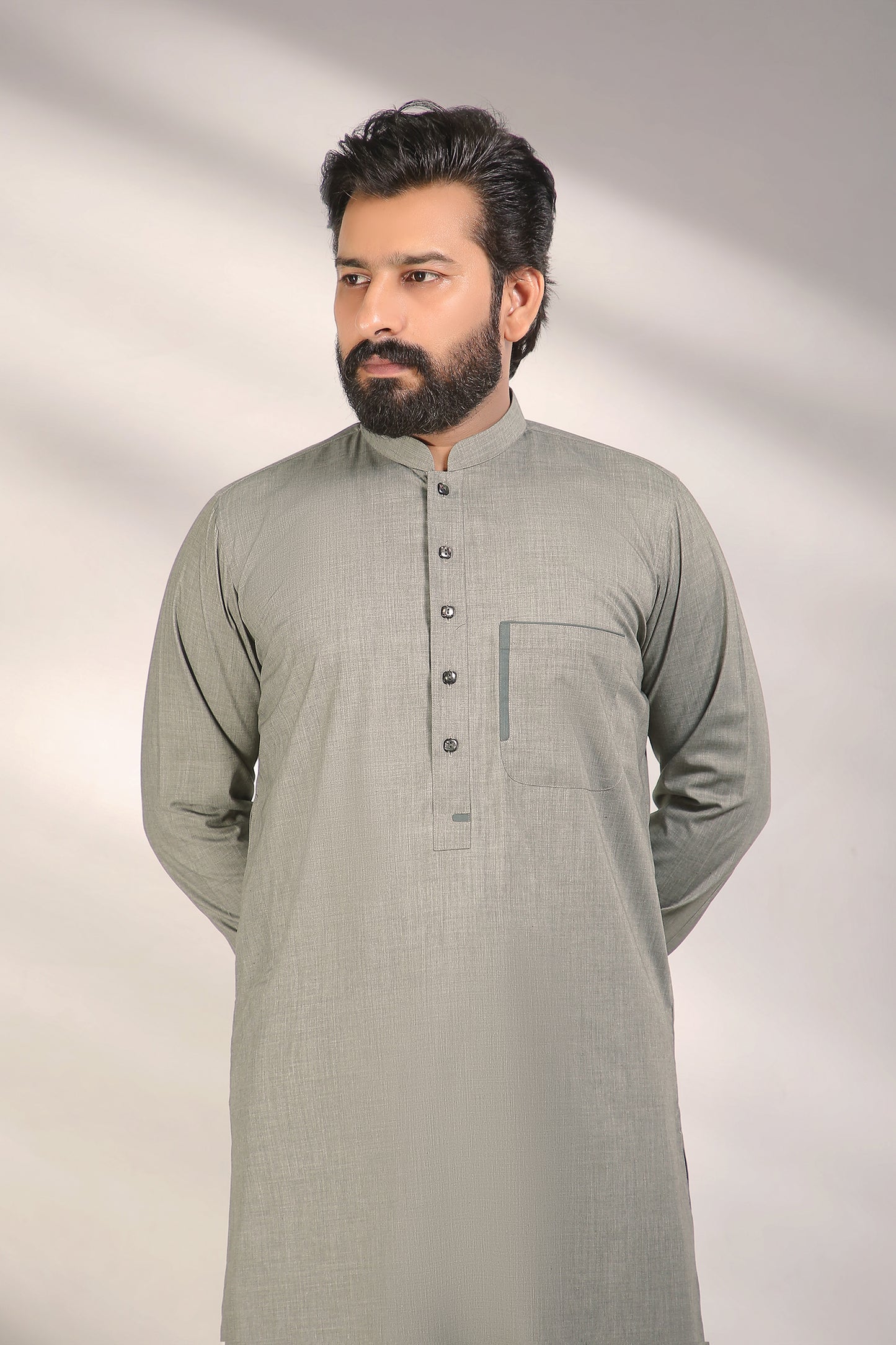 Star Dust Green Milan Yarn Wash and Wear Kameez Shalwar