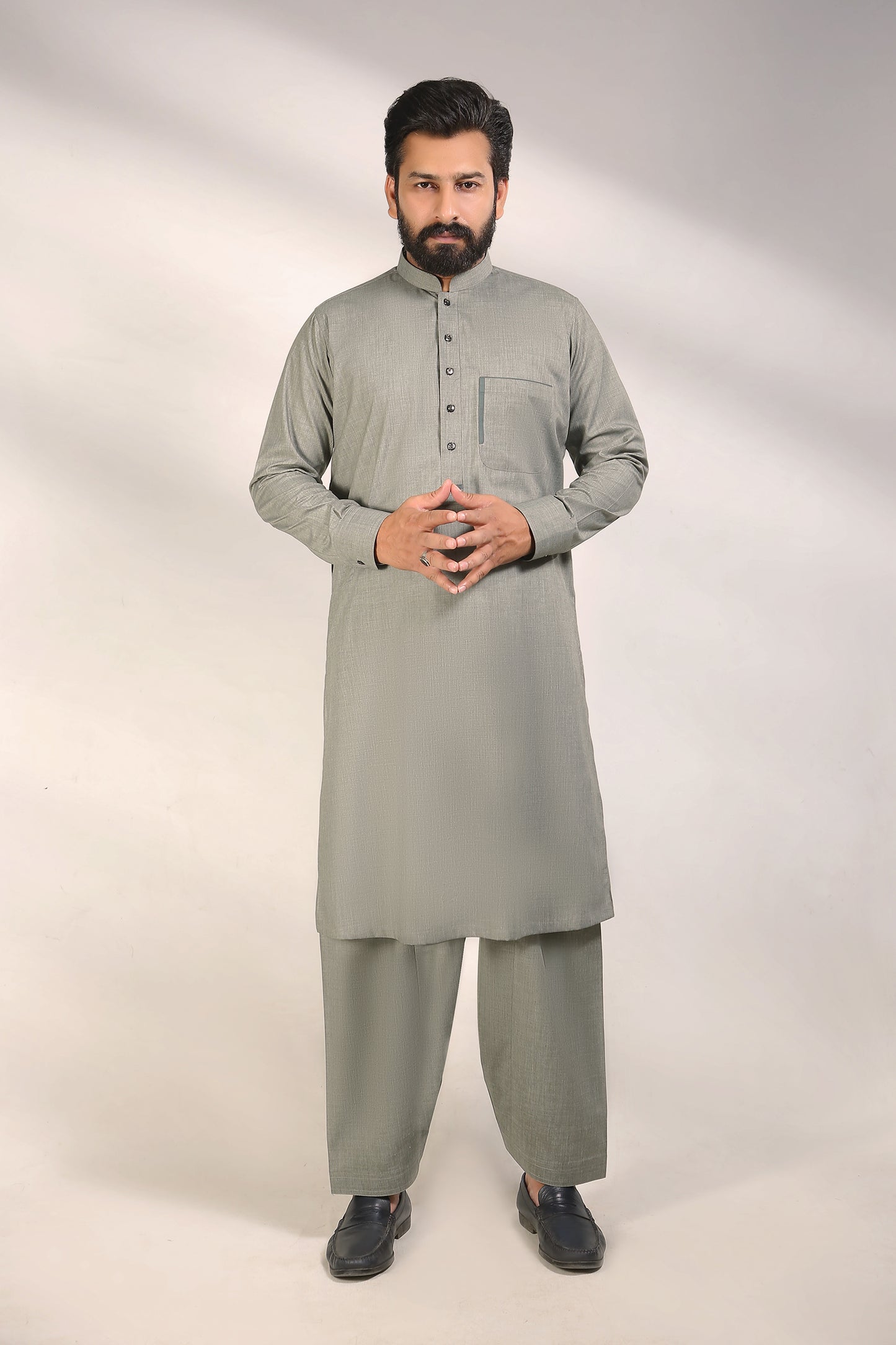 Star Dust Green Milan Yarn Wash and Wear Kameez Shalwar