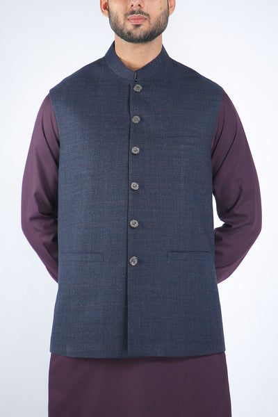 Blue colour outlet waistcoat